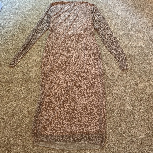 AFRM Leopard Print Kellen Cutout Midi Dress, sz 2X - Picture 7 of 14